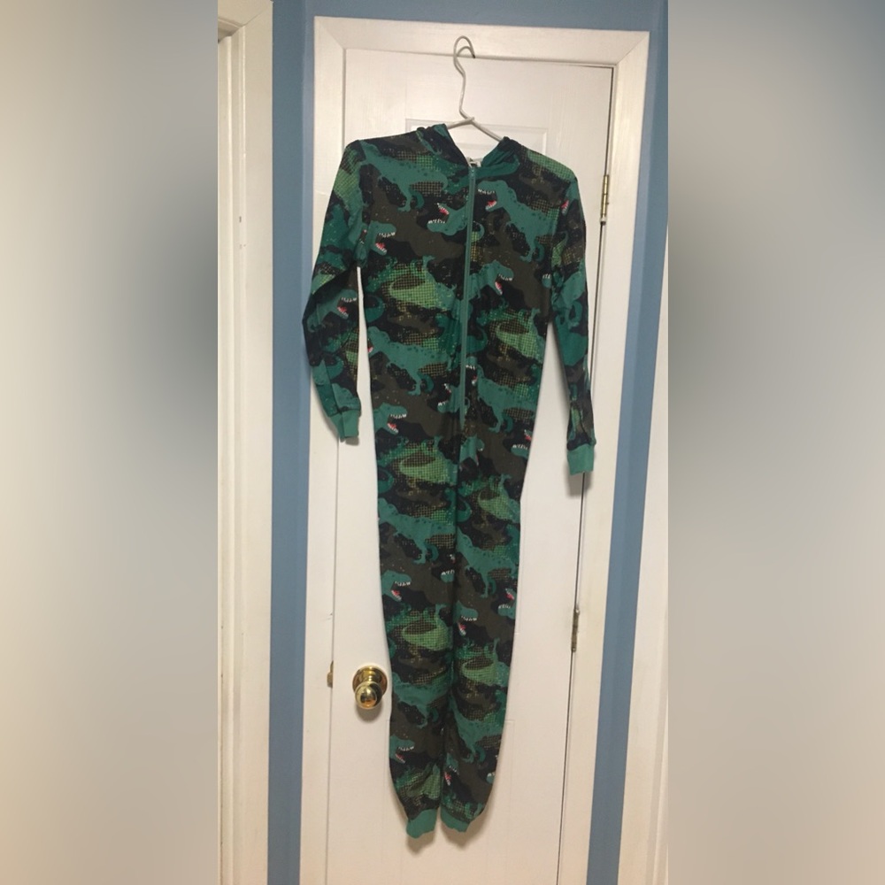 Boys zip up dinosaur pajama